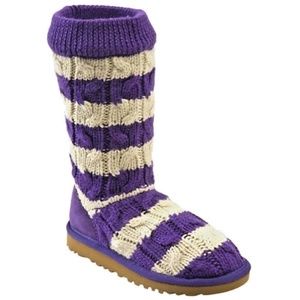 UGG Australia Classic Stripe Cable Knit Boots